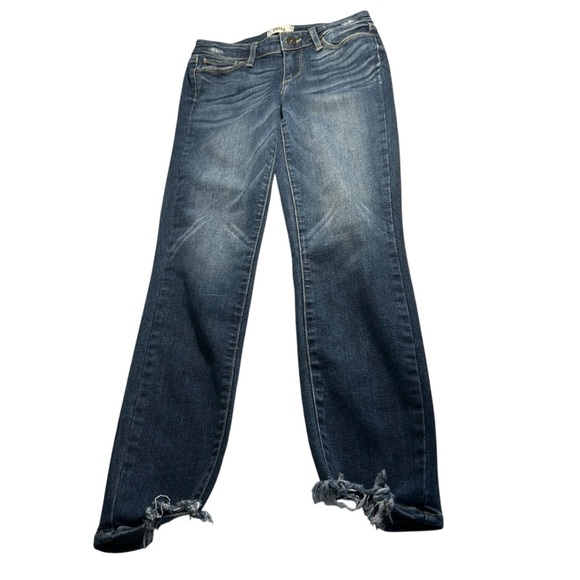 Paige Verdugo Ankle Cropped Raw Step Hem Jeans Sz 25 - Picture 5 of 15